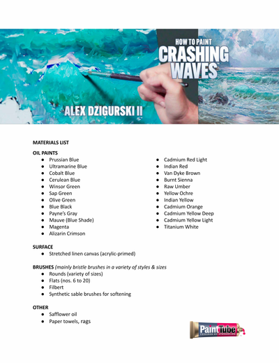 Alex Dzigurski II: How to Paint Crashing Waves