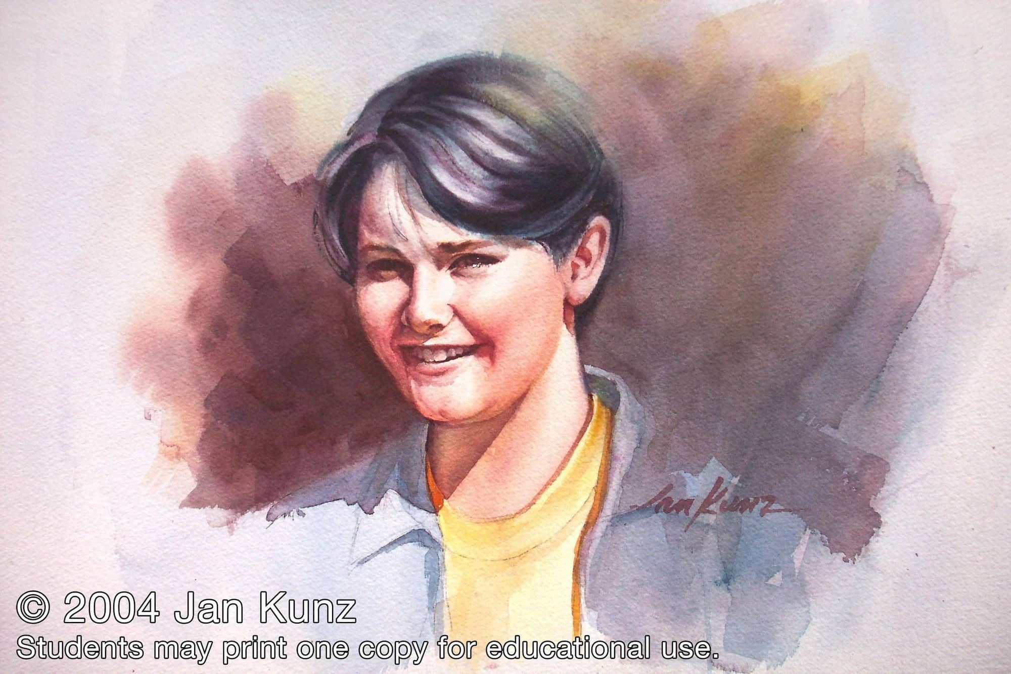Jan Kunz: Painting Watercolor Portraits - A Simple Approach From Photo to Finish